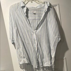 Ava & Viv Light Blue Textured Top